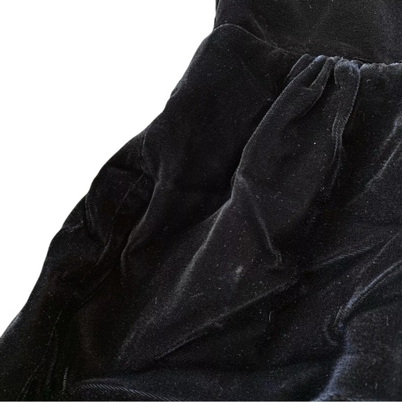 Jill Stuart Velvet Sequined Bow Strapless Cocktail Mini Dress Black Size 6 - Picture 4 of 7